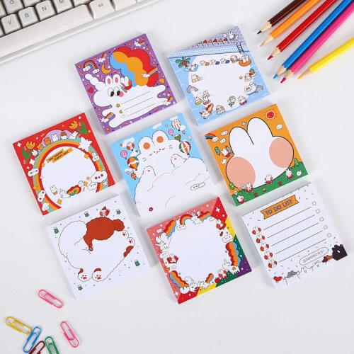 Kawaii Cute rabbit Creative Memo Pad Student Sticky Notes Notepad Office Planner Decoration School Stationary Supplies 02244