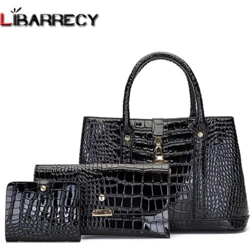 Composite Bags Design Women Handbag 2021 Luxury Crocodile Pattern Shoulder Bags High Quality Leather Fashion Messenger Bags Sac