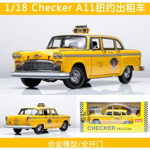 Sun star 1:18 Checker A11 1981 New York City Taxi Collect die casting alloy trolley model