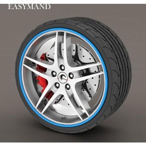 8 Meter/Roll 3M Car Wheel Hub Tire Sticker Car Decorative Styling Strip Wheel/Rim/Tire Protection Care Covers Auto Accessories