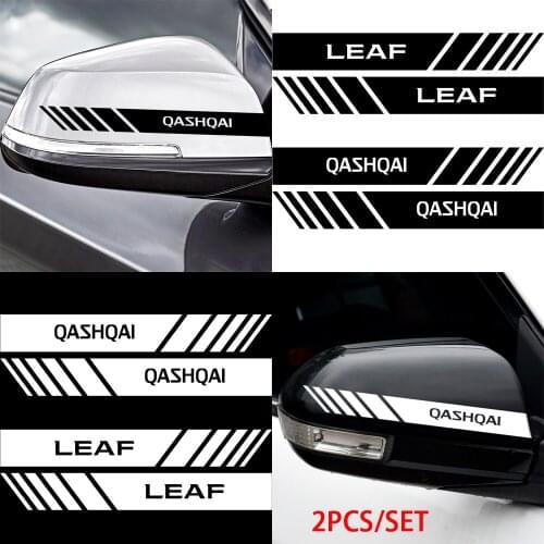 2pieces Decoration Racing Strips Side Rear View Mirror Decor Decal Car Styling Stripe Car Sticker For Nissan Rogue Sylphy NISMO