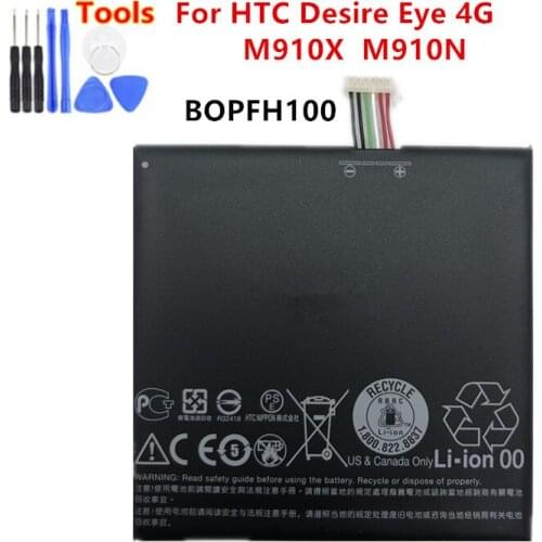 Original Battery 2400mAh BOPFH100 For HTC Desire Eye 4G M910X M910N B0PFH100 Phone batteries + Free Tools