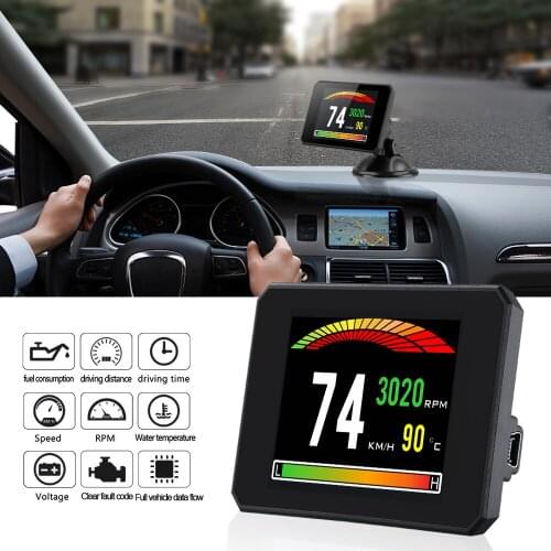 P16 Car HUD Head-Up Display OBD2 Digital Car Speedometer Speed Projector Auto OBD 2 Display Alarm System
