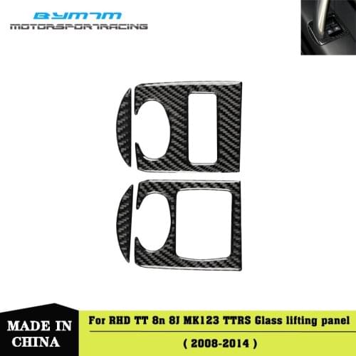 RHD Real Carbon fiber Glass lifting panel Auto interior Car accessories For Audi TT 8N 8J MK123 TTRS