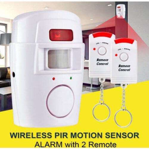 Home PIR Alarm System Security Alert Infrared Sensor Wireless Anti-theft Motion Detector Alarm Monitor 2 Remote Controllers