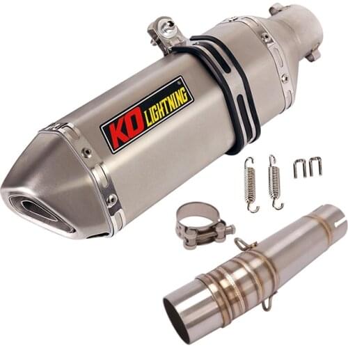 Motorcycle Exhaust System Middle Connect Link Tube Muffler Silencer with DB Killer Tips for Honda NC700S NC700X NC700A NC750X