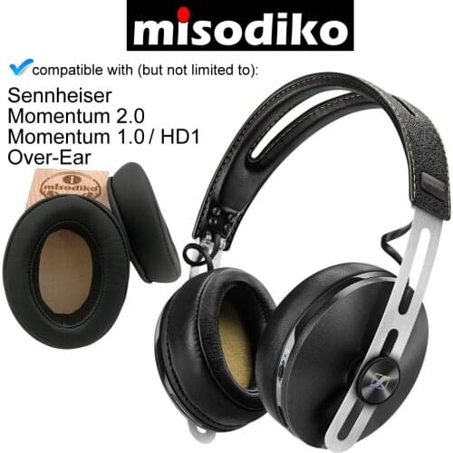 Misodiko Replacement Angled Cushions Ear Pads - for Sennheiser Momentum 2.0/ 1.0 (M2/ M1), HD1 Over-Ear, Headphones Earpads