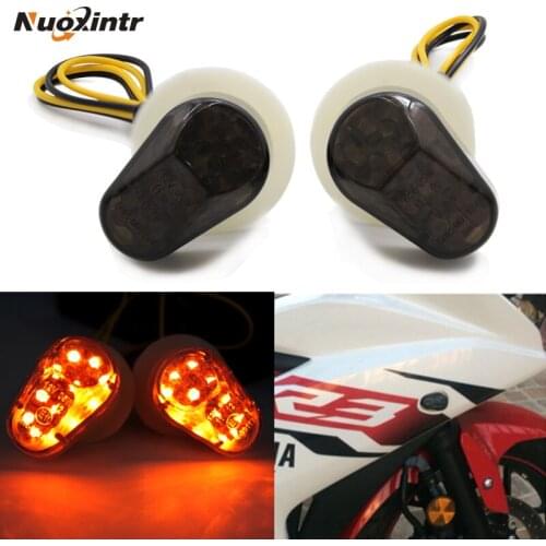 Nuoxintr Universal Motorcycle LED Turn Signal Indicators Light Amber Blinker Light led Motorbike Lamp Super Bright for Yamaha