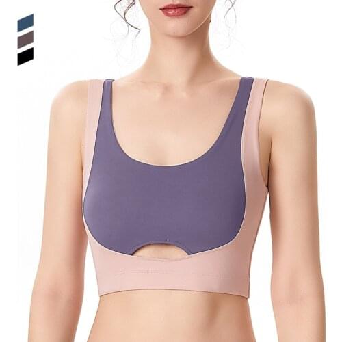 WHOUARE Sexy Women Yoga Sport Bra Without Frame for Workout Fitness Running Yoga Bra No Pressure Breathable