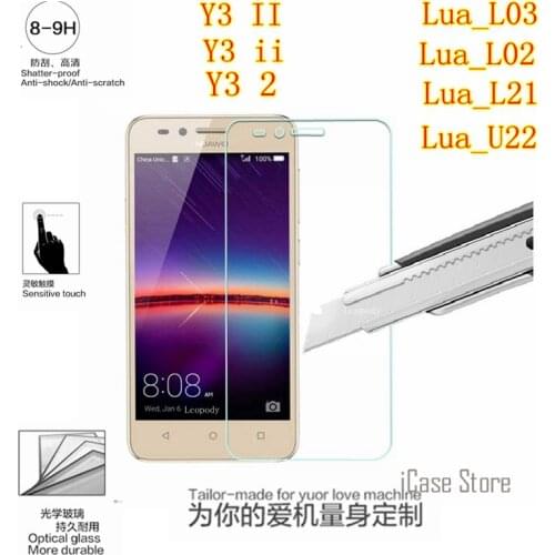 Tempered Glass na For Huawei Y3 II Y3 2 Y3ii Y 3II y32 LUA-L03 LUA-L02 LUA-L21 LUA-U22 Screen Protector SKLO Film en verre case