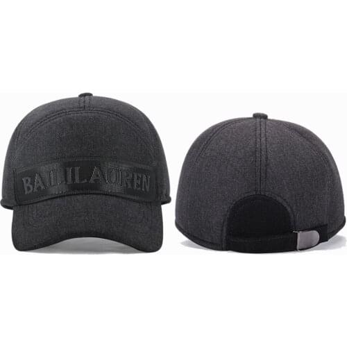 Winter Baseball Cap Mens Baseball Cap For Male Flat Top Earmuffs Velvet Warm Outdoor Thick Fleece Womens Hat BQM201