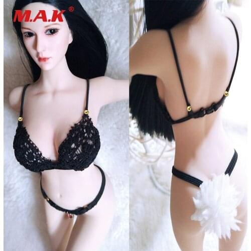 1/6 Sexy Rabbit Girl Underwear Black Lace Lingerie Underwear For 12'' Female PH Large Bust Body Figure Accesories