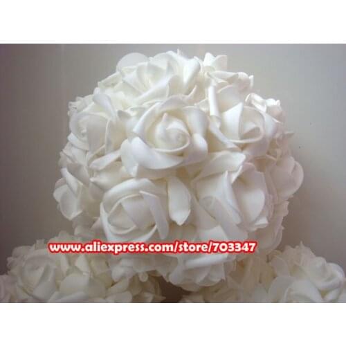 16pcs/lot) 9" 23CM Kissing ball Centerpiece Artificial Foam Rose Flowers Decorative Flowers & Wreaths