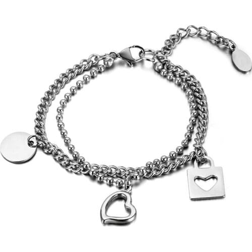 2021 Popular Mens Stainless Steel Cuban Handmade Bracelet Accessories Jewelry Girl Boy Gifts