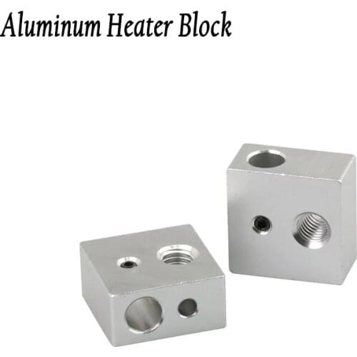 3pcs Anet A6 A8 e10 e12 e16 Aluminum heater block+Silicone Insulation Socks M6 hotend 20*20*10 for mk8 MK7 3D Printer Parts