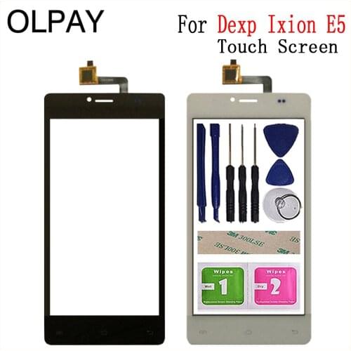 5.0" Mobile Phone TouchScreen For Dexp Ixion E5 Touch Screen Glass Digitizer Panel Lens Sensor Tools Free Adhesive + Wipes