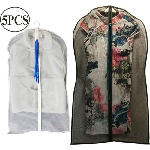 5PCS Kids Children Flower Girl Dress Dust Covers Bags Clothes Hanging Garment Dress Suit Coat Cover Storage Bags Pouch Organizer