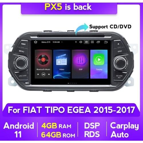 Android11 4+64G 8core Car Audio GPS Stereo For Fiat Tipo Egea Aegea 2015 2016 2017 Head Unit Multimedia carplay DSP RDS WIFI BT