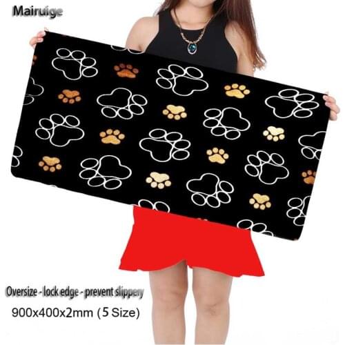 Mairuige Paw Print Large Mouse Pad 900*400mm Speed Locking Edge Keyboards Mat Rubber Gaming Mousepad Desk Mat for Cs Go DOTA2