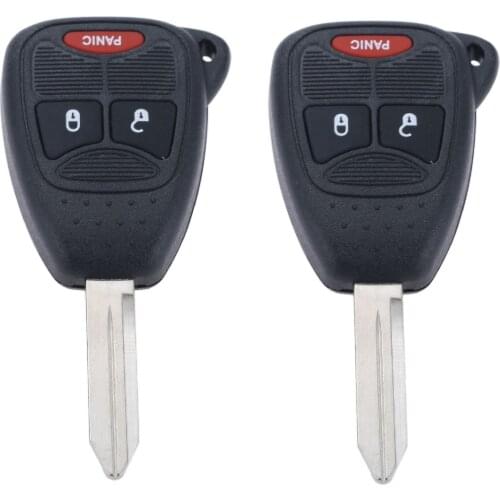 2Pcs 3 Buttons Car Keyless Entry Remote Key Shell Case OHT692427AA for Chrysler Dodge Ram Nitro Compass Jeep Wrangler 2006-2016