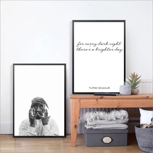 Tupac Shakur Decoration Rap Poster Art Canvas Print Hip Hop Poster Art Prints Tupac Canvas Poster Wall Picture Home Decoration