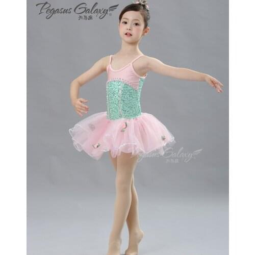 Childrens Princess Skirt Gymnastic Leotards For Girls Ballet Costume Dance Leotard