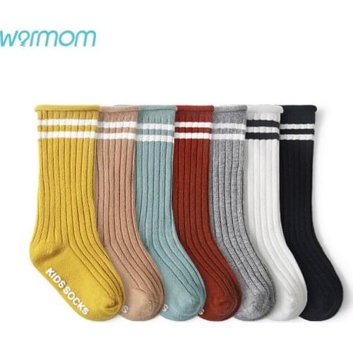 Warmom Boys Girls Knee High Long Socks Soft Kids Socks Toddlers Cotton Baby Socks Kids Kniekousen Meisje Non-slip Floor Socks