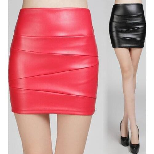 Haoduoyi Leather Pencil Skirts