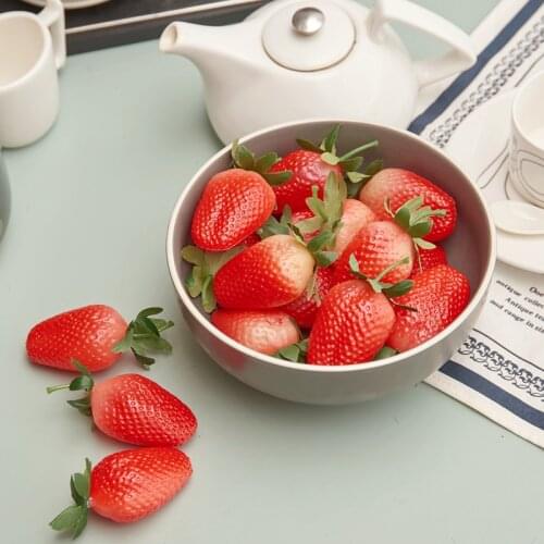 20/ 3pcs Artificial Fruit Fake Strawberry Plastic Simulation Strawberry Ornament Craft Photography props Christmas Home Decor
