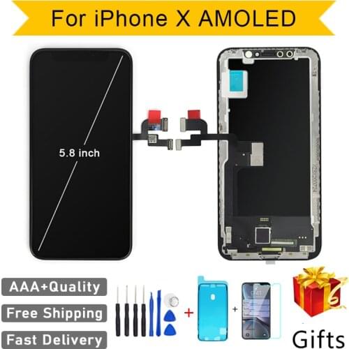 Quality AAA AMOLED GX No Dead Pixel For iPhone 11 Pro X XS Max LCD Display Touch Screen Digitizer Assembly Replacement Pantalla
