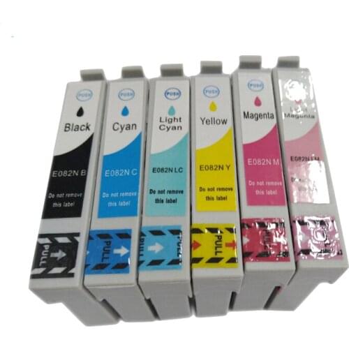 Einkshop T0821 T0821N Ink Cartridges For Epson R270 R390 TX650 T50 T59 RX590 TX700W TX800W T50 TX720 TX700 TX800 RX610