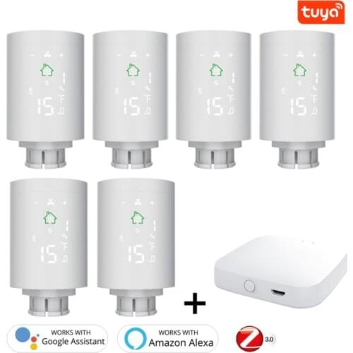 Tuya ZigBee3.0 Smart Radiator Actuator Thermostatic Radiator Valve Temperature Controller 2MQTT Setup With Alexa Google Home