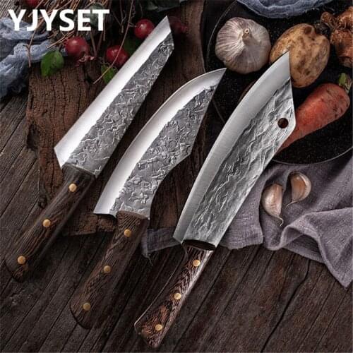 Forged Boning Knife Butcher Knife Kitchen Stainless Steel Meat Chopping Knife Serbian Chef Slicing Cutter Knife Cooking Tools