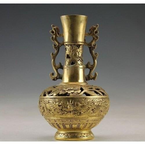 Decoraciones navideñas para el hogar + jarrón de dragón de latón Vintage chino envío gratis