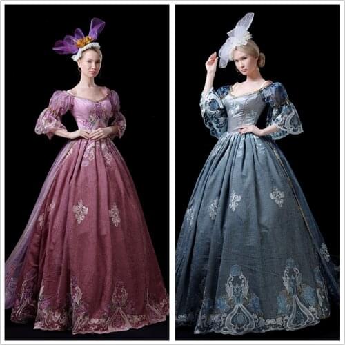 Medieval 18th Century Masquerade Fancy Dress Marie Antoinette Dress Gown Baroque Masquerade Historical Costume Victorian Dresses