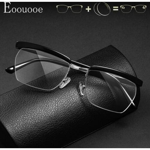 Acetate Glasses Men Fashion Prescription Glasses Optical Lenses Anti Blue Ray Photochromic Progressive Glass