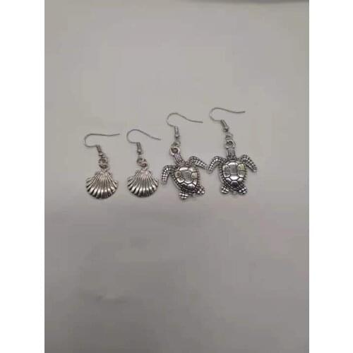 Fashion vintage 2020 shell turtle drop earrings ladies earrings seaside style