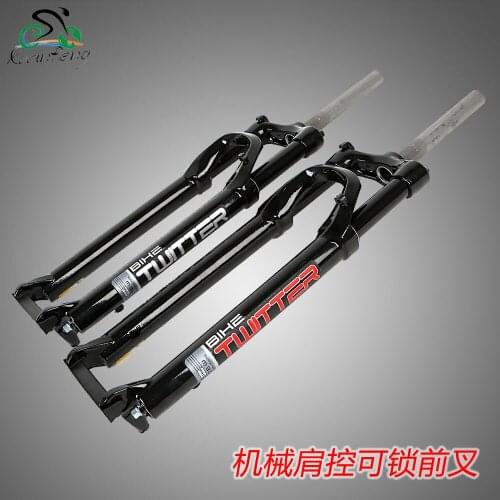 New M3.0 Aluminum Alloy Mountain Bicycle Suspension Fork Black InnerTube Mechanical ShoulderControl Lock Can BeCustomized by OEM
