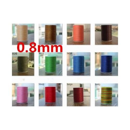 GALACES YL080 78m long 0.8mm wide 24 colors flat waxed thread for leather sewing, YULE thread