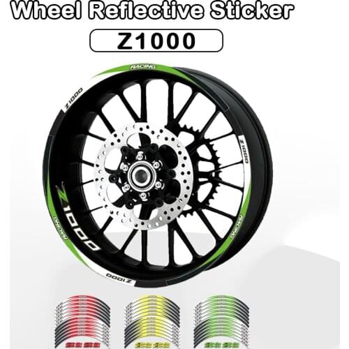 Strips Motorcycle Wheel Tire Stickers Car Reflective Rim Tape Motorbike Bicycle Auto Decals FOR KAWASAKI Z1000 Z1000SX