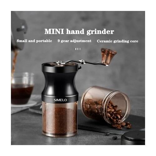 SIMELO hand-cranked coffee grinder hand grinder coffee machine coffee grinder manual grind coffee bean grinder portable