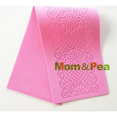 Mom&Pea GX161 Free Shipping Silicone Lace Mold Big Size Cake Decoration Fondant Cake 3D Mold Food Grade Silicone Mould
