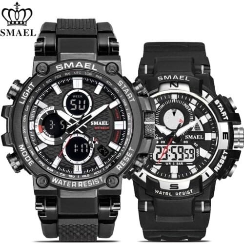 SMAEL Couple Set Sports Watches Top Brand LED Analog Quartz Watch Men Women Waterproof S Shock Date Wristwatch relogio masculino
