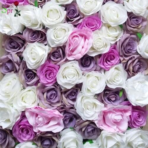 SPR Free Shipping 10pcs/lot Artificial rose & peony flower wall wedding backdrop artificial flower plastic panel wall