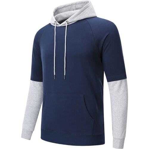 2020 Womens Spring Autumn Sports Hooded Sweater Stitching Long Sleeve Tracksuit Mens Sweater Outdoor Jogging Training Top