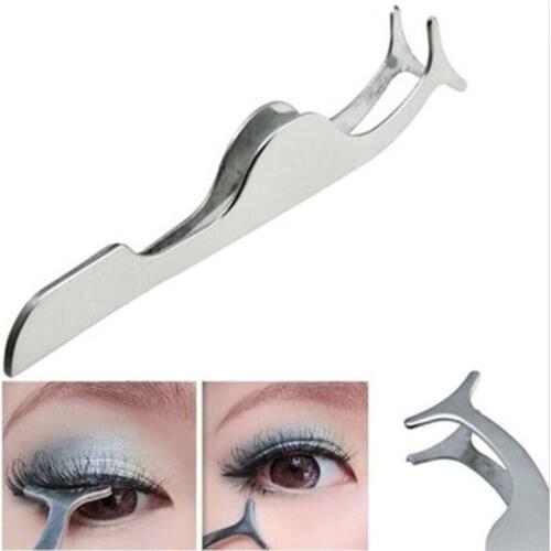 1PC New Fashion Multifunction Stainless Steel False Eyelash Tweezers Fake Eye Lash Curler Applicator Clip Beauty Makeup Tools
