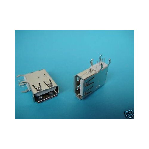 100pcs Right Angle USB Female Panel Chassis Socket PK6