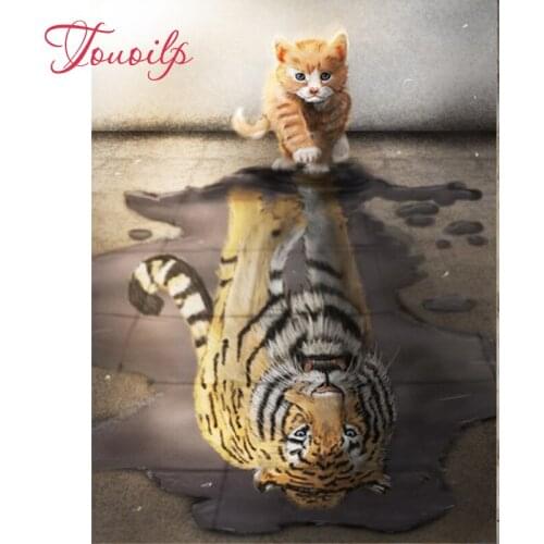 5d Diamond Embroidery"tiger/cat"Photo custom Diamond Painting,Cross Stitch,3D diy Diamond Mosaic,house Decoration,Christmas,gift