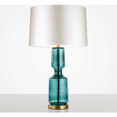 American Simple Glass Art Table Lamp American Living Room Model Room Bedroom Living Room Studio Fashion Lamps