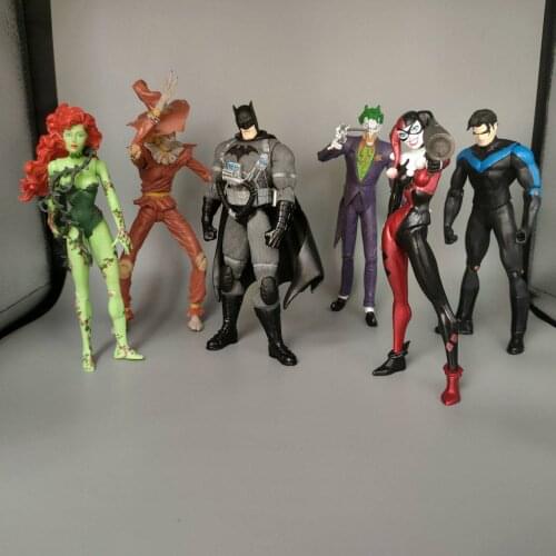 DC Comics Poison Ivy Joker Nightwing Batman Scarecrow Harleen Quinzel Joints Movable Action Figure Model Children Toys